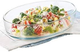 BOROSIL 2.2L MICROWAVABLE OVAL GLASS DISH