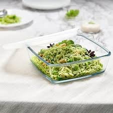 BOROSIL MICROWAVABLE SQUARE DISH H