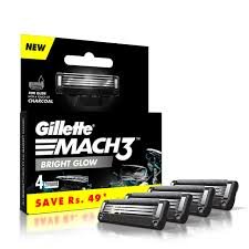 GILLETTE MACH 3 CHARCOAL CART 4PCS