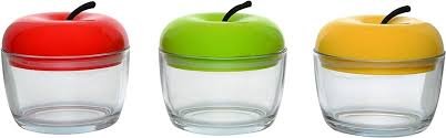 GLASS APPLE BOWL 300