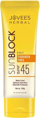 JOVEES SUN BLOCK SPF 45 CREAM  100G