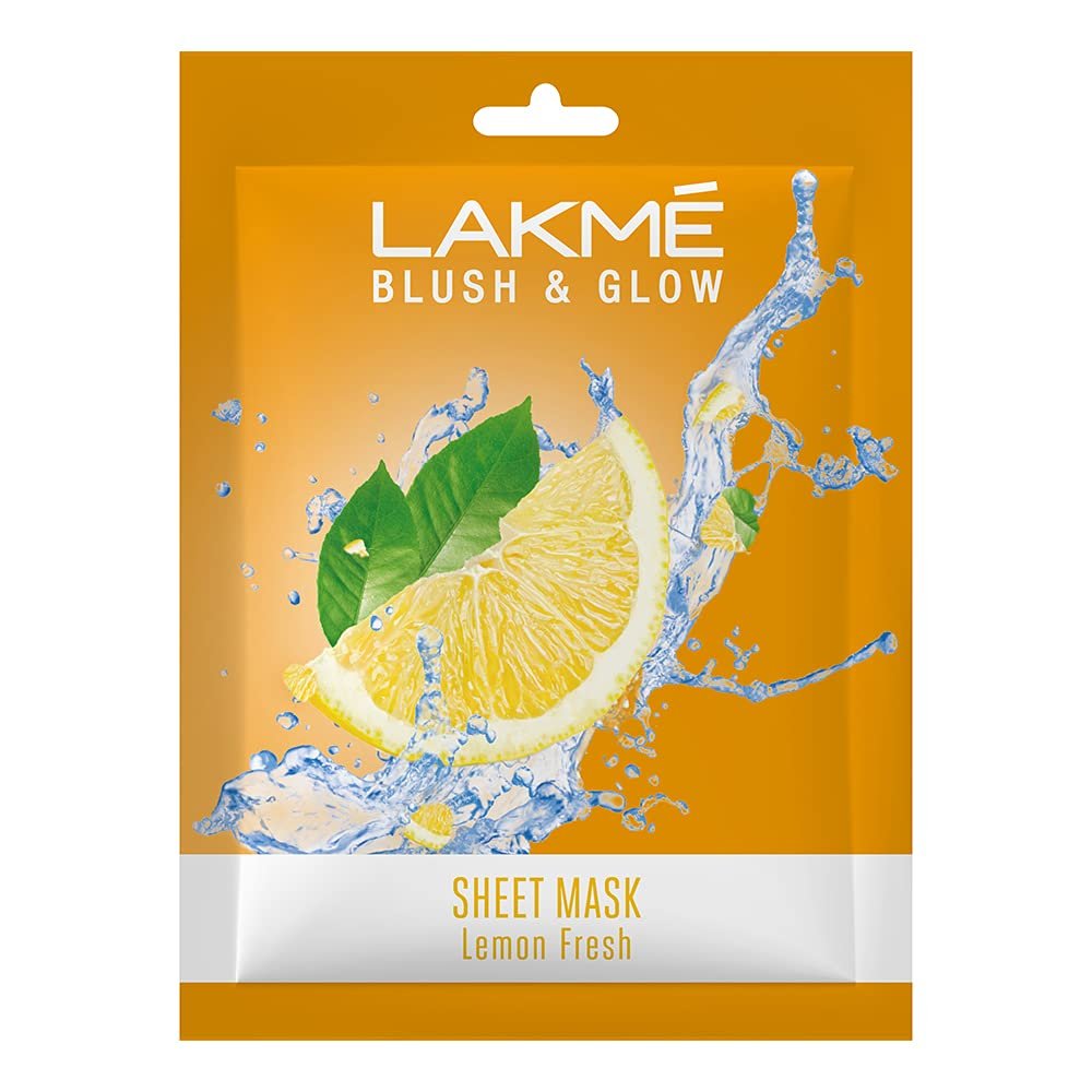LAKME BLUSH GLOW SHEET MASK LEMON FRESH