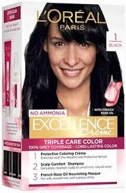 LOREAL EXCELLENCE HAIR COLOR 1 BLACK 20ML+20G+5ML+5G