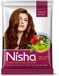 NISHA NATURAL BROWN HAIR COLOR 15GM