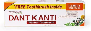 PATANJALI DANT KANTI TOOTHPASTE 200G+1TB