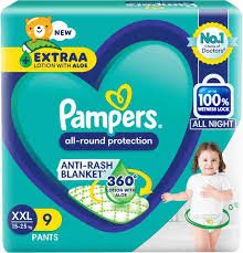 PAMPERS SIZE XXL 9 PANTS