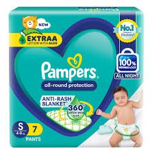 PAMPERS BABY PANTS SIZE S 7PCS