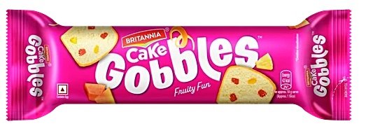 BRITANNIA CAKE GOBBLES FRUIT 100G