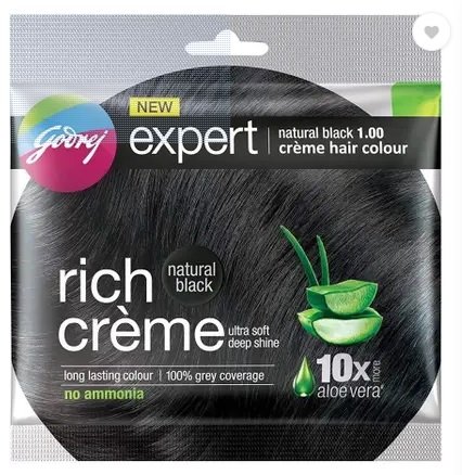 GODREJ EXPERT NATURAL BLACK 1.00 ALOEVERA HAIR COLOR