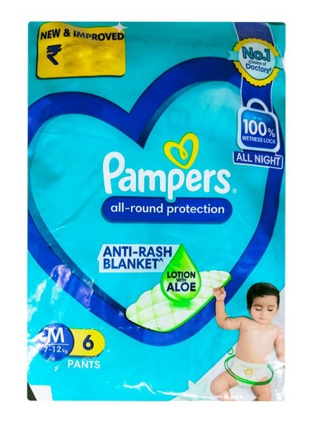 PAMPERS SIZE M 6 PANTS