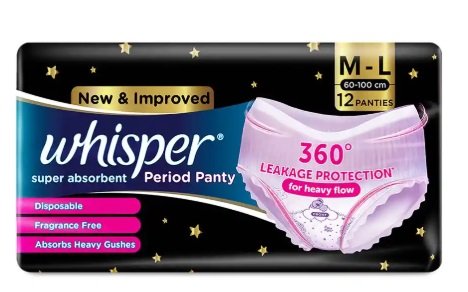 WHISPER PERIOD PANTY M - L UNIT 12
