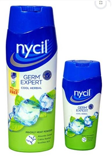NYCIL GERM EXPERT COOL HERBAL POWDER 150G + 60G EXTRA FREE