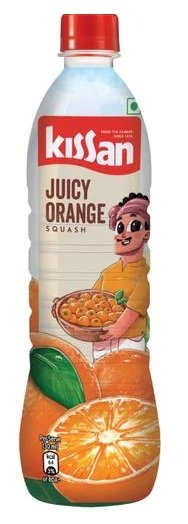 KISSAN JUICY ORANGE SQUASH 750ML