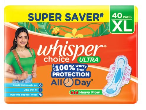 WHISPER CHOICE ULTRA ALL DAY XL PADS 40 UNIT
