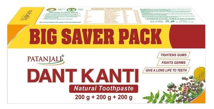 PATANJALI DANT KANTI TOOTHPASTE  600GM