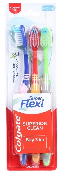 COLGATE SUPER FLEXI  TOOTHBRUSH 3 PCS