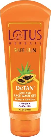 LOTUS SAFE SUN DETAN AFTER SUN FACE WASH GEL 100GM