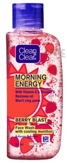 CLEAN  CLEAR MORNING ENERGY  BERRY BLAST FACE WASH 50ML