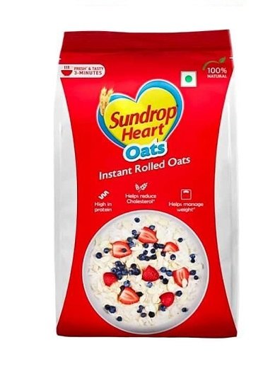SUNDROP HEART PLAIN OATS 500GM