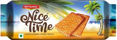 BRITANNIA NICE TIME SUGAR COCONUT BISCUIT 136GM