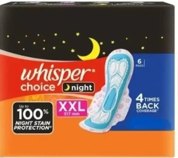WHISPER CHOICE NIGHT XXL PADS UNIT 6