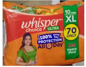 WHISPER CHOICE ALL DAY XL PADS UNIT 12