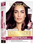 LOREAL EXCELLENCE CREME TRIPLE CARE COLOR 3.16 BURGUNDY 100G+72ML