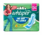 WHISPER NO GAP NO LEAKS XL+ PADS UNIT15