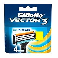 GILLETTE VECTOR 3 4 CARTRIDGES RAZOR BLADE
