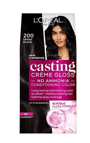 LOREAL 200 EBONY BLACK CONDITIONING HAIR COLOR