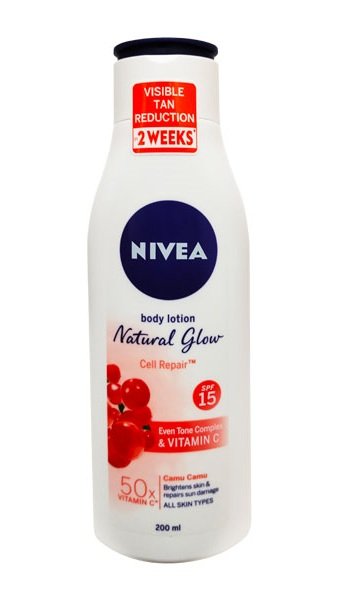 NIVEA NATURAL GLOW BODY LOTION SPF15 200ML
