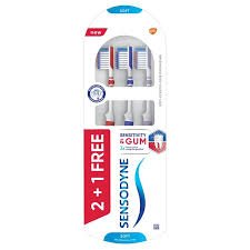 SENSODYNE SOFT TOOTHBRUSH 3PCS