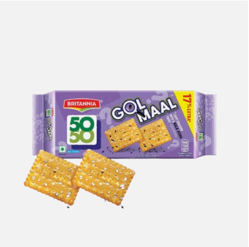 BRITANNIA 50-50 GOL MAAL BISCUITS 57GM