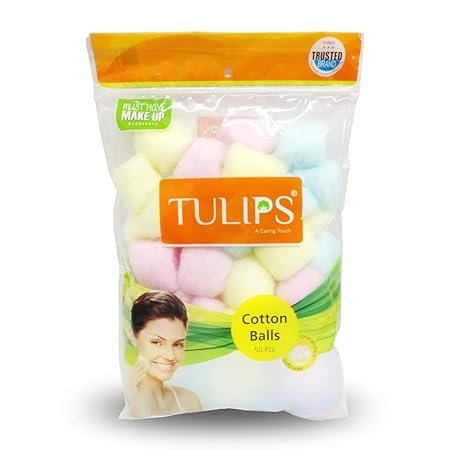 TULIPS COTTON BALLS 50PCS
