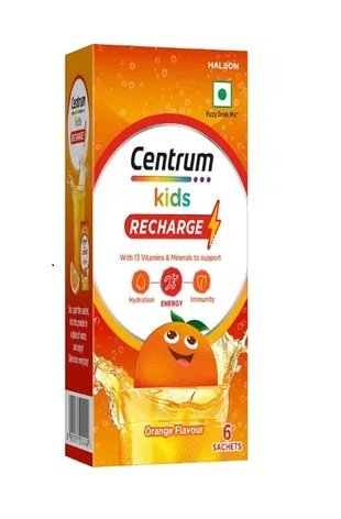 CENTRUM KIDS RECHARGE ORANGE FLAVOUR 6 SACHETS