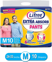 LIFREE ADULT DIAPER SIZE M 10 PANTS