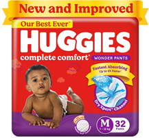 HUGGIES DIAPER PANT SIZE M UNIT 32