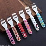 PLASTIC PRINTED KIDS FORK SETS 6PCS