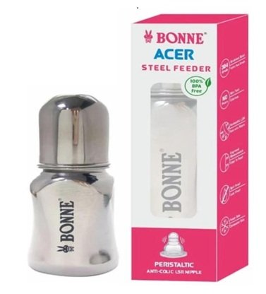 BONNE STEEL FEEDING BOTTLE 125ML