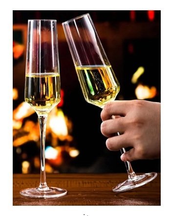 CRISTALEX WINE GLASS GOLD PRINTING 2PCS