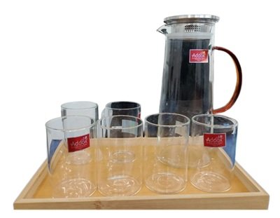 ADDOX SISA SHARBAT SET WITH TRAY 8 PCS