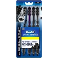 ORAL B DEEP CLEAN CHARCOAL TOOTHBRUSHES 4 PCS