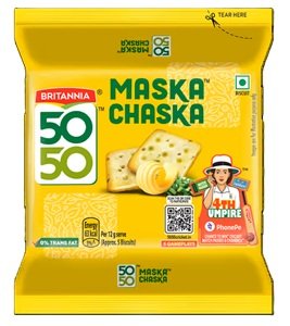 BRITANNIA 50 50 MASKA CHASKA BISCUIT 100GM
