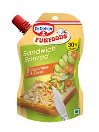 FUNFOODS SANDWICH SPREAD VEG CUCUMBER AND CARROT 100GM