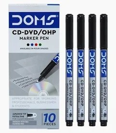 DOMS CD-DVD/OHP MARKER PEN 10PCS 1BOX