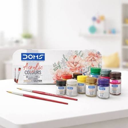 DOMS ACRYLIC COLOURS 12 SHADES